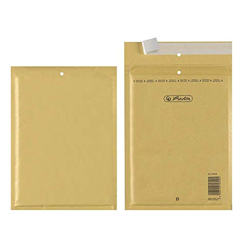 Herlitz 793406 Pack de 10 enveloppes matelassées D/4 180 x 260 mm (Marron) (Import Allemagne)