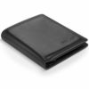 wilbest® Portefeuille Homme en Cuir Véritable Nappa avec poche à Monnaie zippée, Porte-Monnaie avec Blocage RFID/NFC, Classique Slim Porte Feuille, 13 Porte Carte Crédit, 3 Compartiment à Billets-Noir