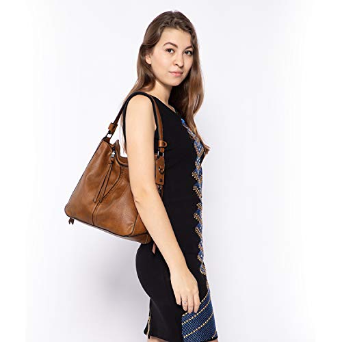 Realer Sac a Main Femme Sac a Main Cuir Synthétiqu Sac Fourre Hobo Grand Sac Bandouliere de la Mode Sacs Portés épaule Femme – Image 9