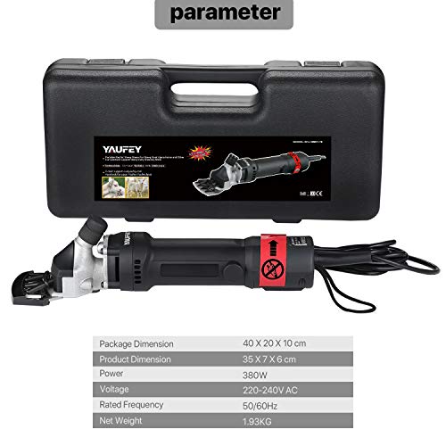 yaufey 380W Cheveux Tondeuse Mouton Chèvre électrique Professionnelle Cisaillement Animal Tondeuse Fournitures De Bureau Kit, Cisailles de Clippers Animaux Shave Toilettage Ferme Pet Supplies élevage – Image 7