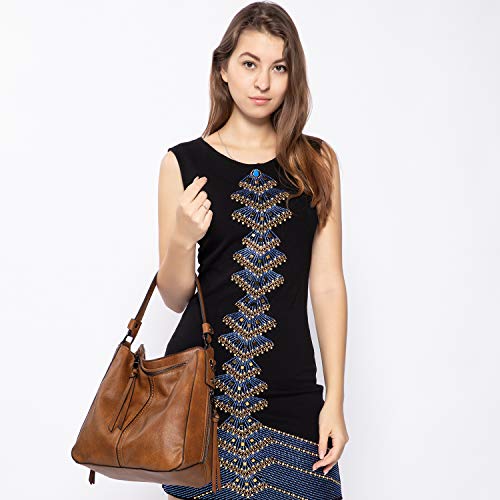 Realer Sac a Main Femme Sac a Main Cuir Synthétiqu Sac Fourre Hobo Grand Sac Bandouliere de la Mode Sacs Portés épaule Femme – Image 2