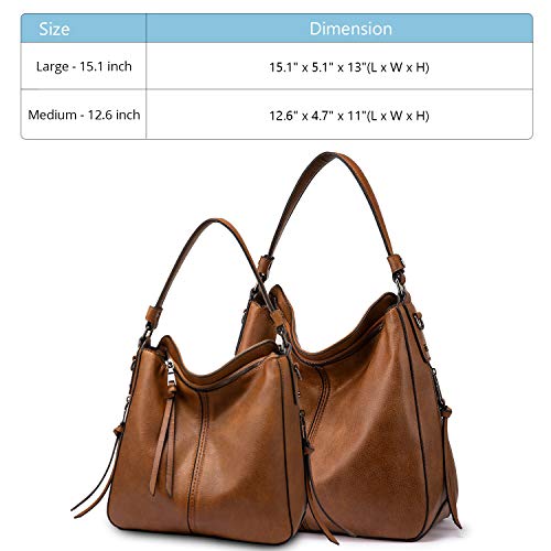 Realer Sac a Main Femme Sac a Main Cuir Synthétiqu Sac Fourre Hobo Grand Sac Bandouliere de la Mode Sacs Portés épaule Femme – Image 4