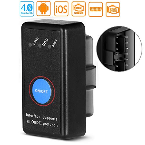 OBD2 Bluetooth 4.0 Smaier OBDII Mini Adapter sans-Fil Voiture Diagnostique Sc... 