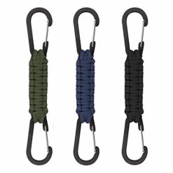 Dianoo 2 PCS alpinisme boucle - multifonctionnel de plein air des sports  mousqueton boucle - acier inoxydable mousqueton crochet