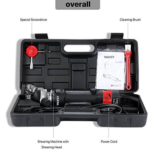 yaufey 380W Cheveux Tondeuse Mouton Chèvre électrique Professionnelle Cisaillement Animal Tondeuse Fournitures De Bureau Kit, Cisailles de Clippers Animaux Shave Toilettage Ferme Pet Supplies élevage – Image 8