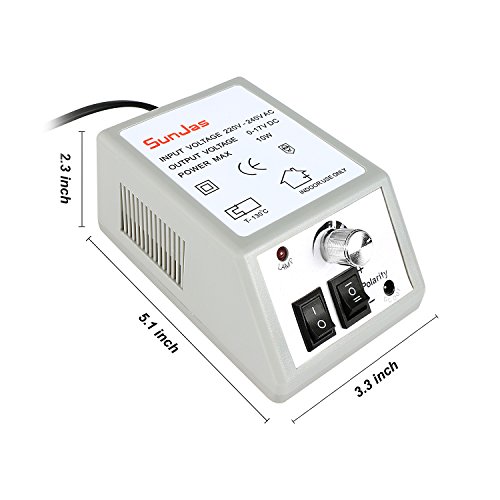 Sunjas manucure machine ongles electrique Kit Complet Ponceuse Électrique Professionnelle manucure et pédicure avec 6 embouts ponçage – Image 6