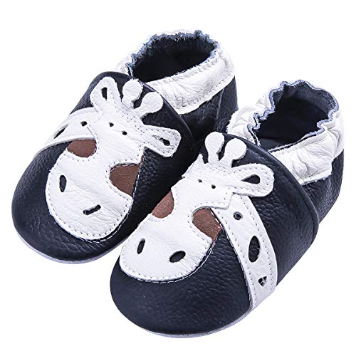 BabyCareV Chaussures de bébé en Cuir Souple avec Mocassins Semelles en Daim pour Enfant
