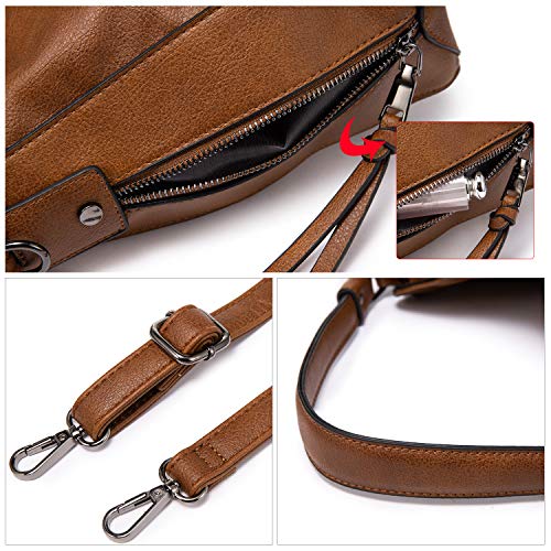 Realer Sac a Main Femme Sac a Main Cuir Synthétiqu Sac Fourre Hobo Grand Sac Bandouliere de la Mode Sacs Portés épaule Femme – Image 7