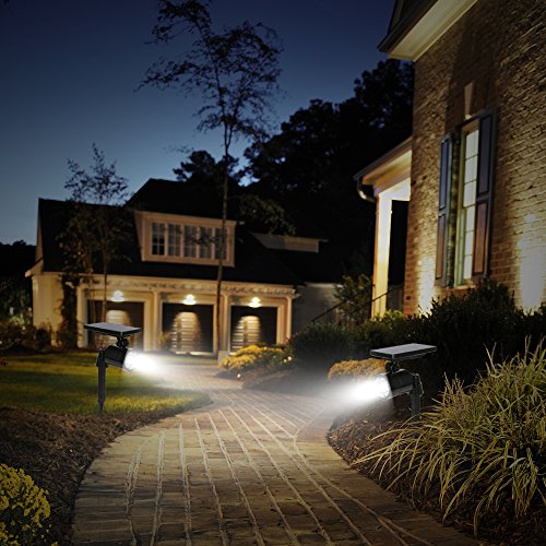 Lampe Solaire Extérieur Ultra Puissante Détecteur de Mouvement 4 Modes, Spot Solaire 8 LED Etanche IP65 Eclairage Exterieur Sans Fil 360° Reglable Lumière Solaire Sécurité pour Jardin, Garage – Image 2