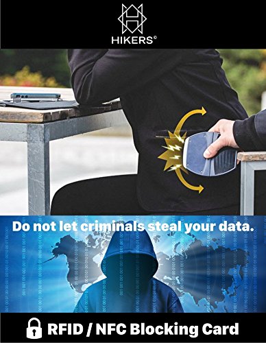 Carte Anti RFID/NFC Protection Carte bancaire sans Contact, Fini Les étuis et Pochettes, Le Portefeuille est entièrement protégé, Carte de crédit, Cartes Bleues, Passeport. Blocage RFID – Image 5