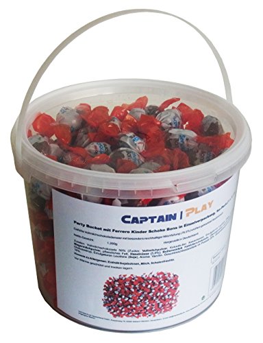 Party Bucket avec Ferrero Kinder Schoko Bons dans emballage individuel  1,1kg : : Epicerie