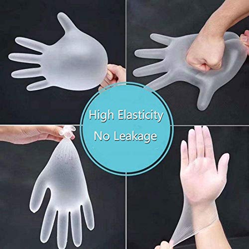 Lot de 60 gants de sécurité jetables en PVC de haute qualité sans poudre pour examen, aliments – Image 3