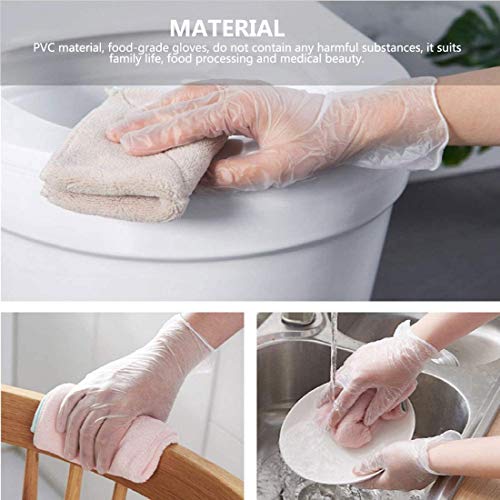 Lot de 60 gants de sécurité jetables en PVC de haute qualité sans poudre pour examen, aliments – Image 5