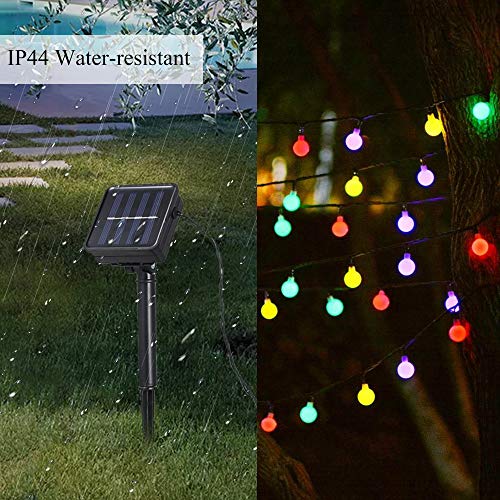 Guirlande Lumineuse Solaire, Tomshine 50 Petites Boule LED, 8 Modes Eclairage, Étanche IP44, 6.9M Fil Souple, Décoration Intérieur et Extérieur (Multicolore) – Image 6
