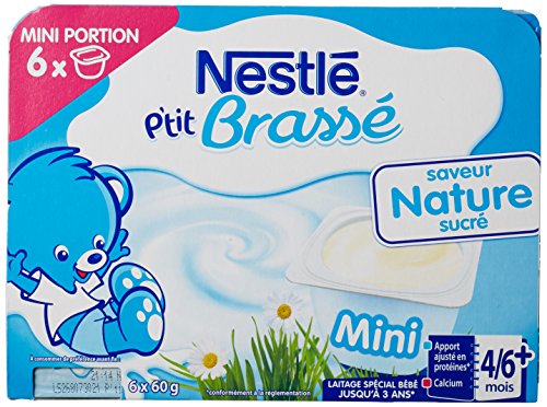 Nestle Bebe P Tit Brasse Mini Nature Sucre Laitage Des 4 Mois 6 X 60 G Uii