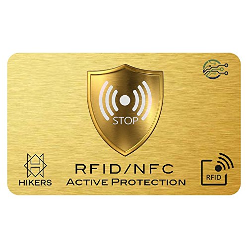 Carte Anti RFID/NFC Protection Carte bancaire sans Contact, Fini Les étuis et Pochettes, Le Portefeuille est entièrement protégé, Carte de crédit, Cartes Bleues, Passeport. Blocage RFID