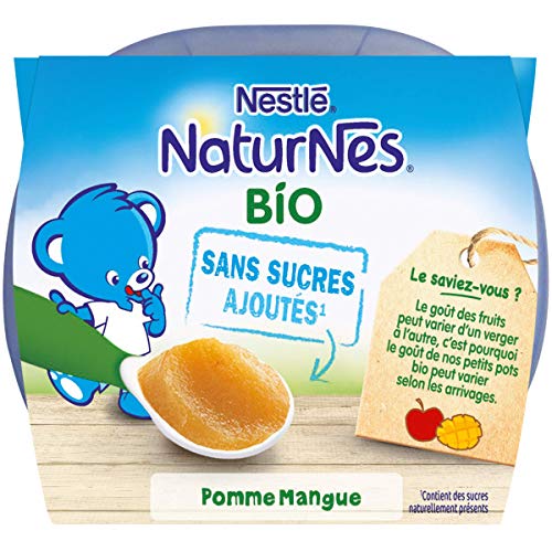 Nestle Naturnes Bio Compotes Bebe Pomme Mangue Des 4 6 Mois 2x115g Uii