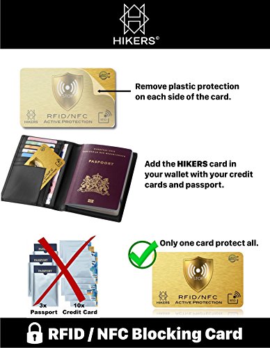Carte Anti RFID/NFC Protection Carte bancaire sans Contact, Fini Les étuis et Pochettes, Le Portefeuille est entièrement protégé, Carte de crédit, Cartes Bleues, Passeport. Blocage RFID – Image 3