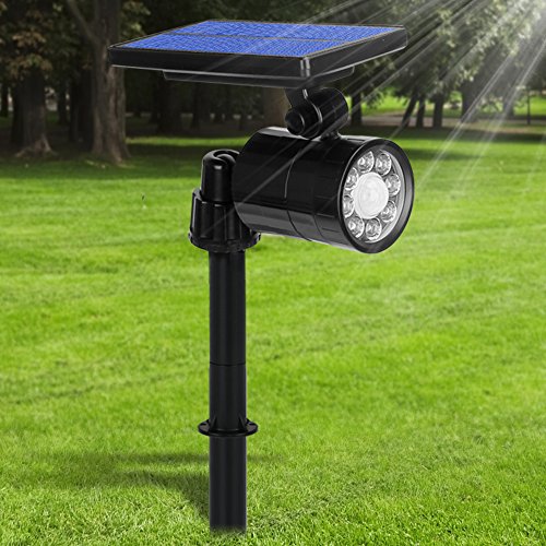 Lampe Solaire Extérieur Ultra Puissante Détecteur de Mouvement 4 Modes, Spot Solaire 8 LED Etanche IP65 Eclairage Exterieur Sans Fil 360° Reglable Lumière Solaire Sécurité pour Jardin, Garage