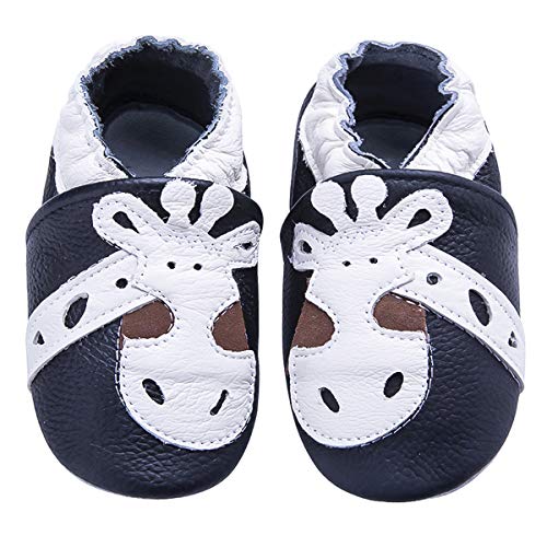 BabyCareV Chaussures de bébé en Cuir Souple avec Mocassins Semelles en Daim pour Enfant