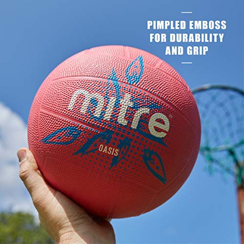 Oasis F18P Ballon de Netball Rose/Cyan – Image 4