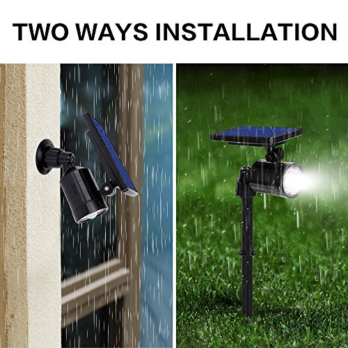 Lampe Solaire Extérieur Ultra Puissante Détecteur de Mouvement 4 Modes, Spot Solaire 8 LED Etanche IP65 Eclairage Exterieur Sans Fil 360° Reglable Lumière Solaire Sécurité pour Jardin, Garage – Image 4