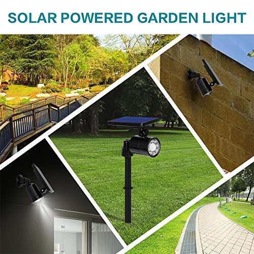 Lampe Solaire Extérieur Ultra Puissante Détecteur de Mouvement 4 Modes, Spot Solaire 8 LED Etanche IP65 Eclairage Exterieur Sans Fil 360° Reglable Lumière Solaire Sécurité pour Jardin, Garage – Image 3