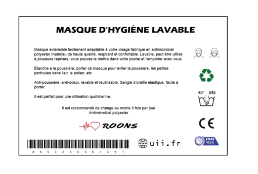 MASQUE D'HYGIÈNE LAVABLE – Image 2