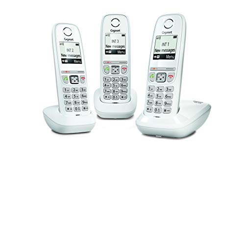 Gigaset AS470 Trio - Téléphone fixe sans fil - 3 combinés - Blanc