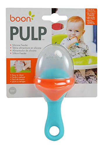 Tomy Boon Tetine Grignoteuse Bebe Pulp B Tetine Fruits Et Legumes Pour Bebe Sucette Grignoteuse Alimentaire En Silicone Sucette Fruit Pour Bebe Avec Compartiment Bleu Orange Des 6 Mois Uii