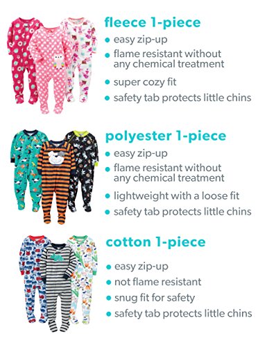 Simple Joys by Carters Baby and Toddler Lot de 3 pyjamas sans pieds en coton pour garçon 