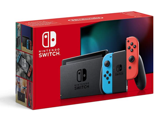 Nintendo Switch avec paire de Joy-Con Rouge Néon et Bleu Néon