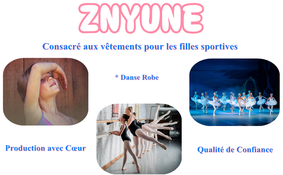 ZNYUNE ballet tutu pour fille