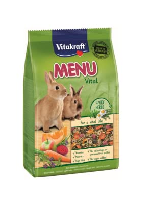 Vitakraft, Menu, lapin, alimentation, complet, céréales, vitamines, vitalité, nourriture