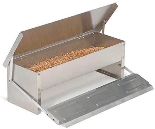 IDMarket - Mangeoire XL pour Poules Distributeur Automatique à pédale en Acier 5 kg – Image 6