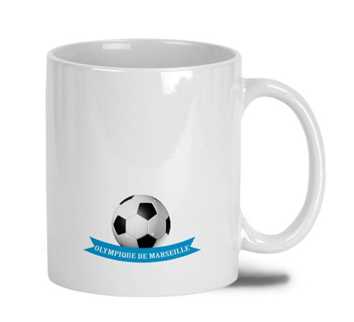 Mug foot OM personnalisé prénom - Tasse olympique de Marseille - Fan de l'OM - Supporter - Supportrice – Image 2