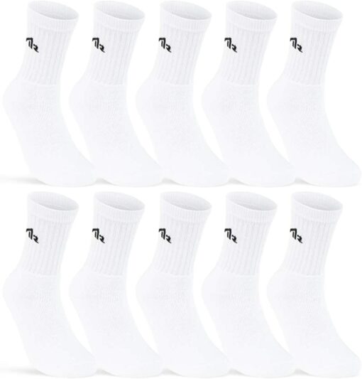 sockenkauf24 i1R Lot de 10 paires de chaussettes de sport en coton noir ou blanc – Image 3