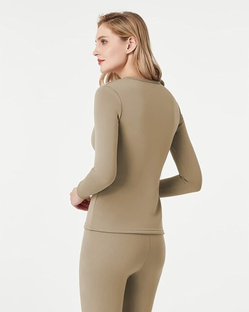 LAPASA Haut Thermique Femme sous-vêtement Classique Maillot de Corps Doublure Polaire Manches Longues Chaud Hiver L15&L39&L42 – Image 110