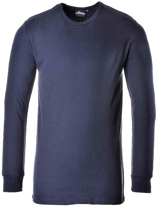 Portwest B123narxs thermique T-shirt manches longues, Regular, taille : XS, Bleu marine – Image 3