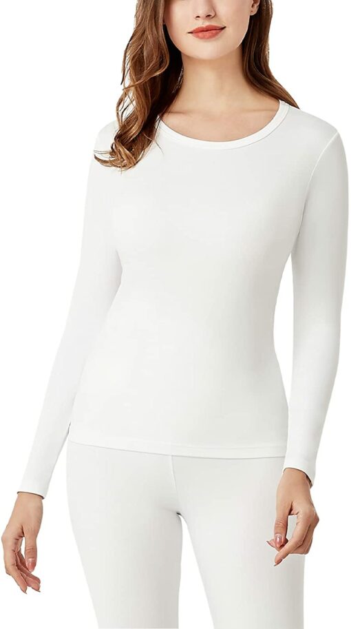 LAPASA Haut Thermique Femme sous-vêtement Classique Maillot de Corps Doublure Polaire Manches Longues Chaud Hiver L15&L39&L42 – Image 38