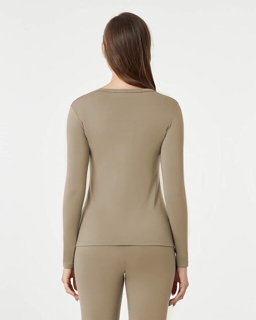 LAPASA Haut Thermique Femme sous-vêtement Classique Maillot de Corps Doublure Polaire Manches Longues Chaud Hiver L15&L39&L42 – Image 93