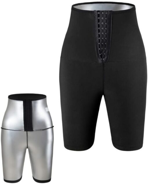 Pantalon de Sudation Femmes, Legging de Sport à Taille Haute Noir Shorts pour Accélérer Transpiration, Lifting des fesses, Ob – Image 17