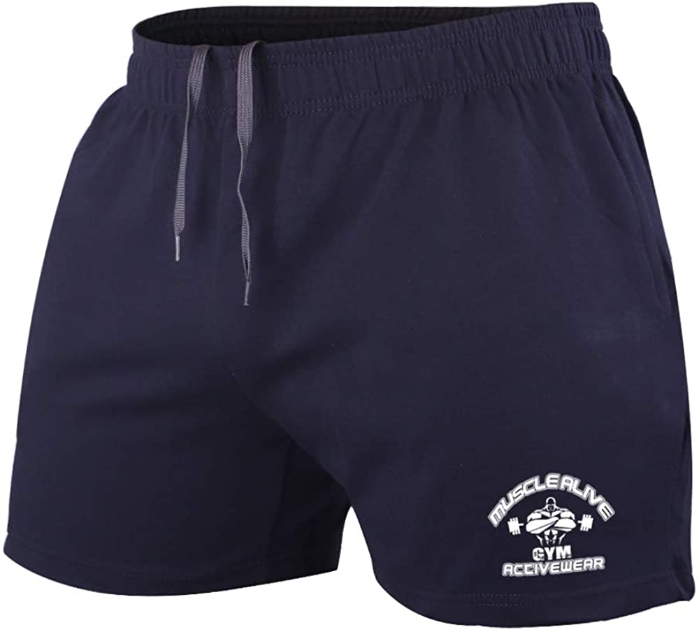 Hommes La Musculation Gym Faire des Exercices Short Terry Cotton – Image 34