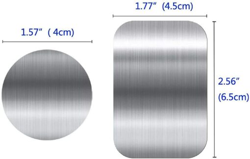 YGKJ 4 Pièces Plaques Métalliques avec Adhésif 3M pour Support Téléphone Voiture magnétique/Support Voiture Aimanté Unive – Image 6