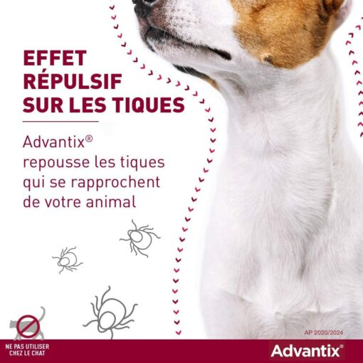 ADVANTIX Très Petit Chien – Anti-Puces et Anti-Tiques – 1.5-4KG – 4 Pipettes – Image 7