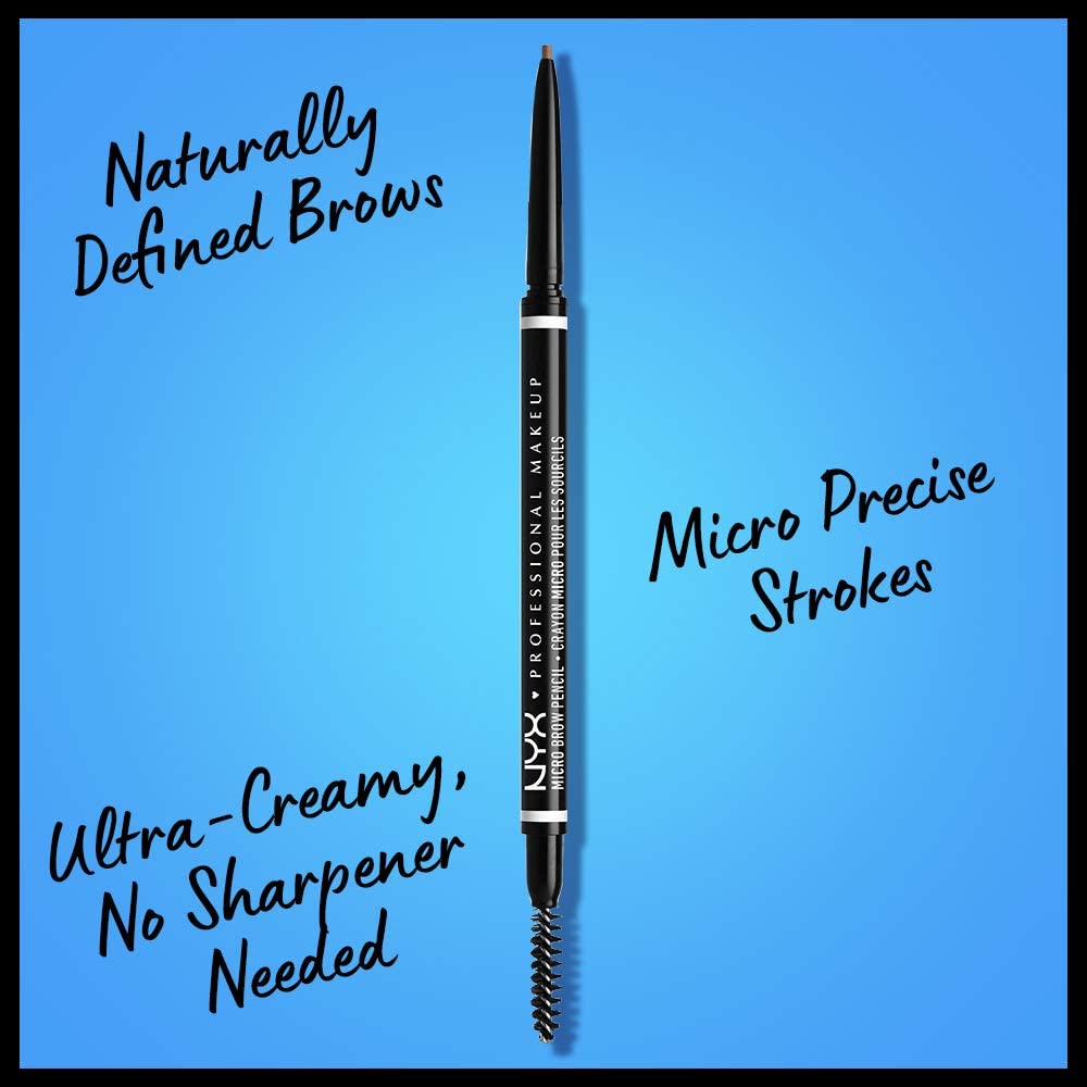 NYX Professional Makeup Crayon à Sourcils Ultra-Fin Double-Embout avec Mine Rétractable et Goupillon, Teinte : Ash Brown – Image 38