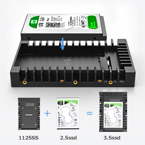 ORICO 2,5'' à 3,5'' Adaptateur de Montage pour Disque Dur SATA HHD/SSD supporto 2,5 Pouces 