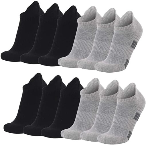 Budermmy Chaussette Hommes Sport Basses Chaussettes Femme Coton Socquettes Respirant Courtes Chaussette