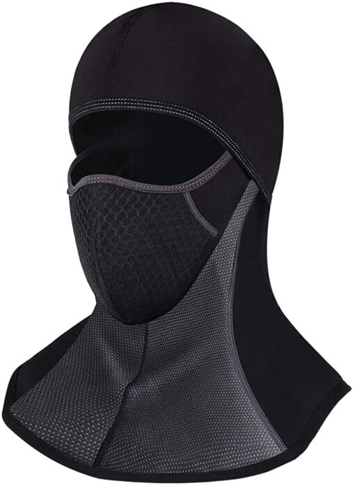 ROTTO Cagoule Moto Noir Balaclava Ski Cyclisme Masque Moto Cross VTT de Sport Imperméable Coupe Vent Au Chaud Taille Universell