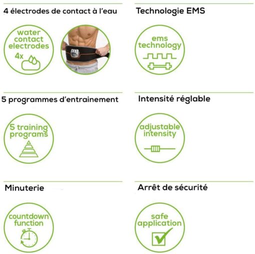 Beurer EM 35 Ceinture abdominale, Entraînement abdominal EMS, Electrostimulation musculaire pour renforcer les muscles abdomina – Image 6